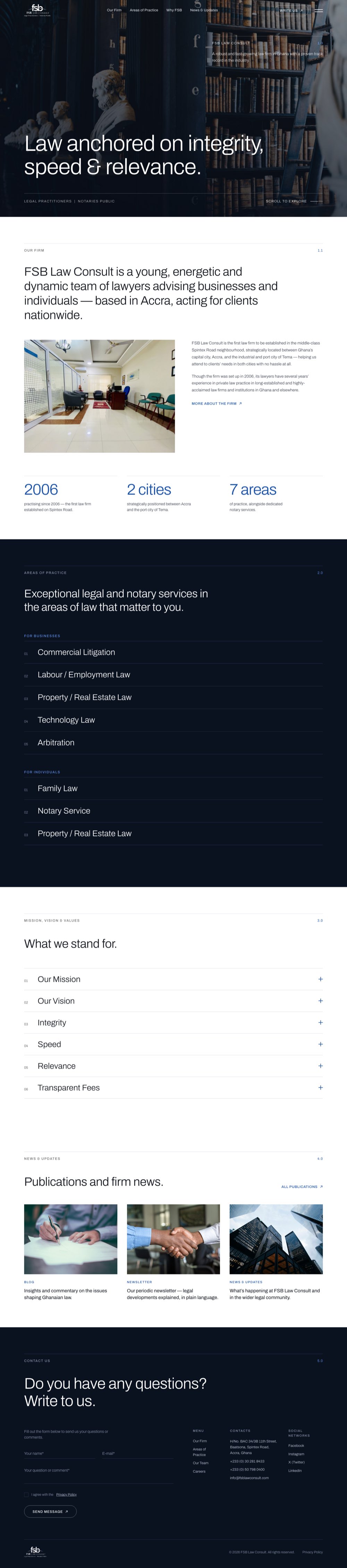 FSB Law Consult — full site preview