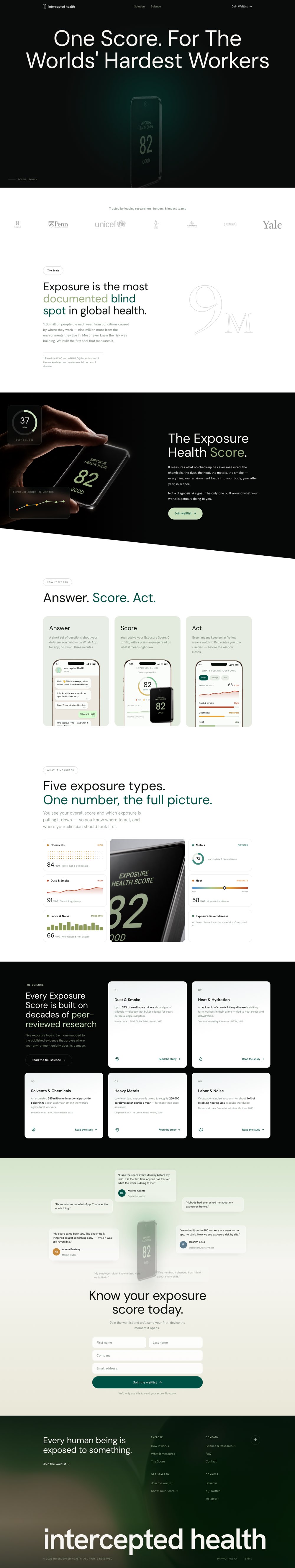 Intercepted Health — full site preview
