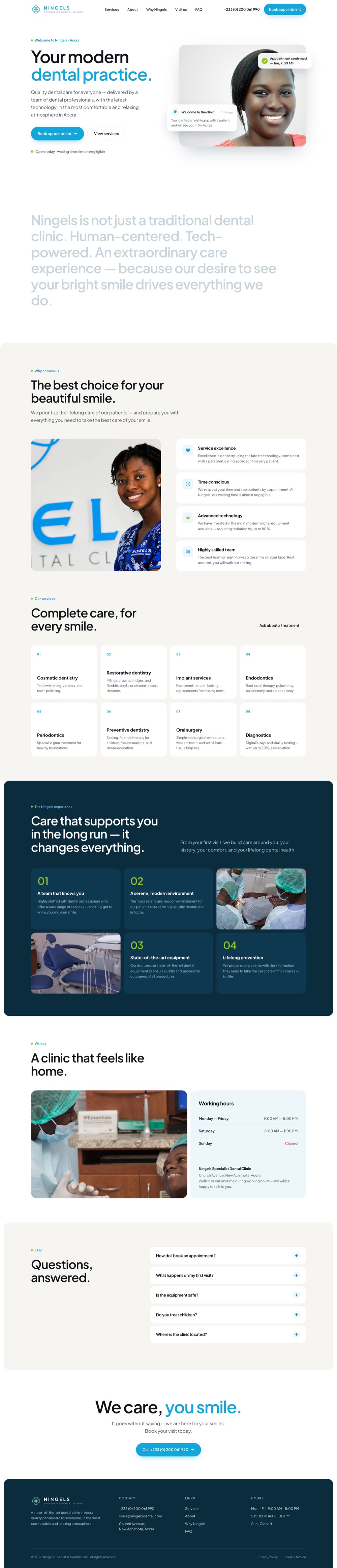 Ningel's Specialist Dental Clinic — full site preview